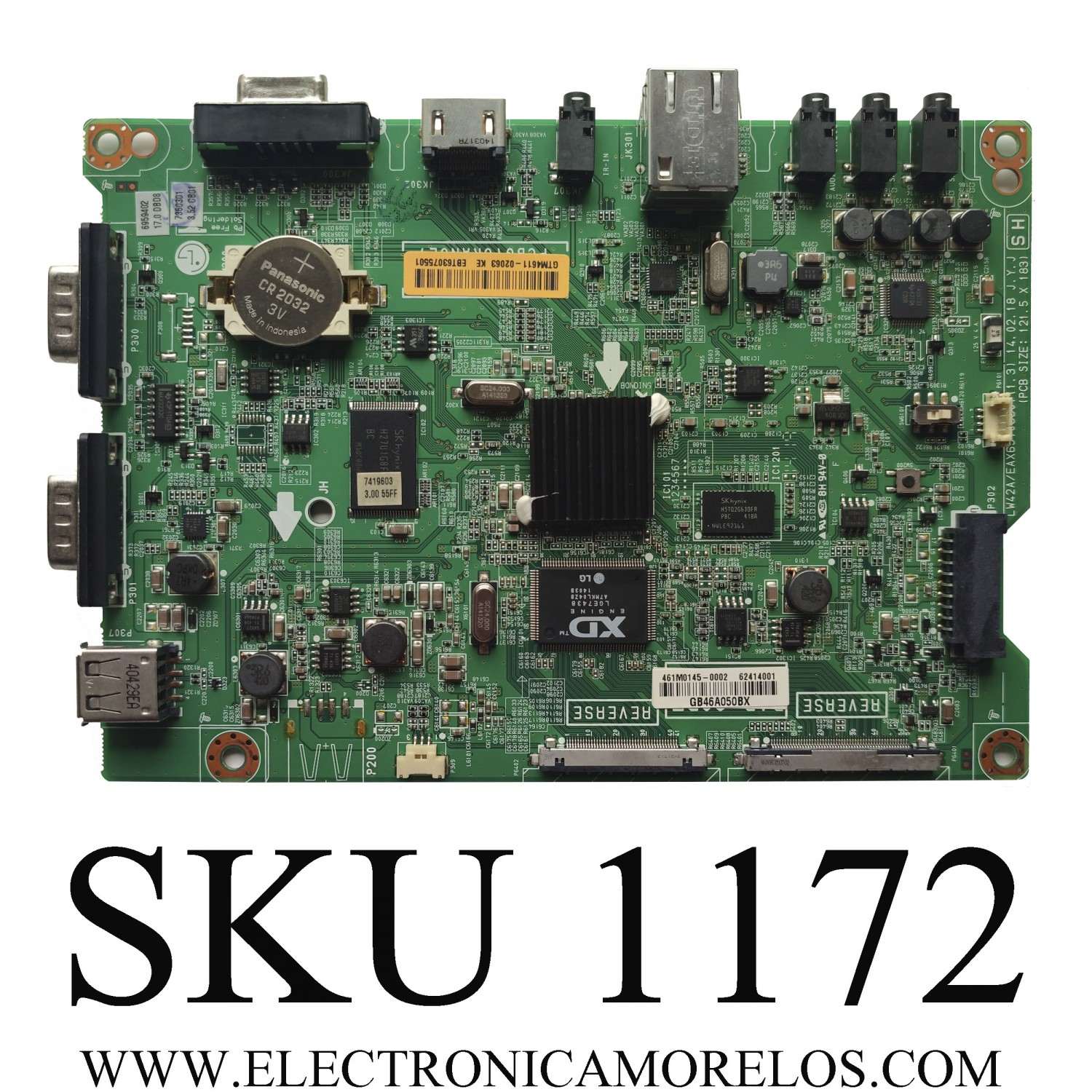 MAIN ORIGINAL PARA TV LG / NUMERO DE PARTE EBT63075501 / EAX65708301(1.3) / 62414001 / 6959402 / PANEL LD650DUF(FG)(A1) / MODELO 65LS33A-5D / 65LS33A-5D.AUSELH	